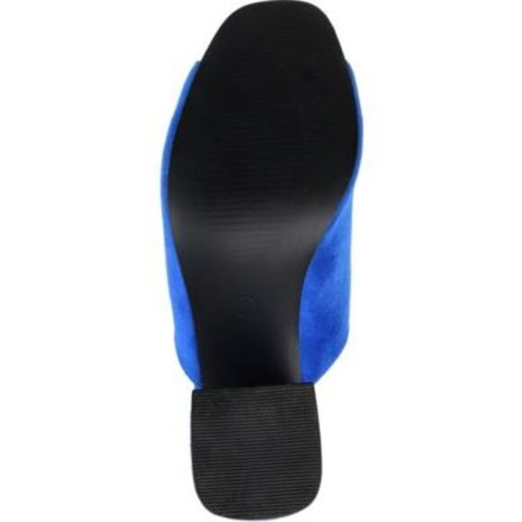 JOURNEE COLLECTION Womens Blue Adelaide Block Heel Slip On Slide Sandals 5.5 M - Picture 4 of 4
